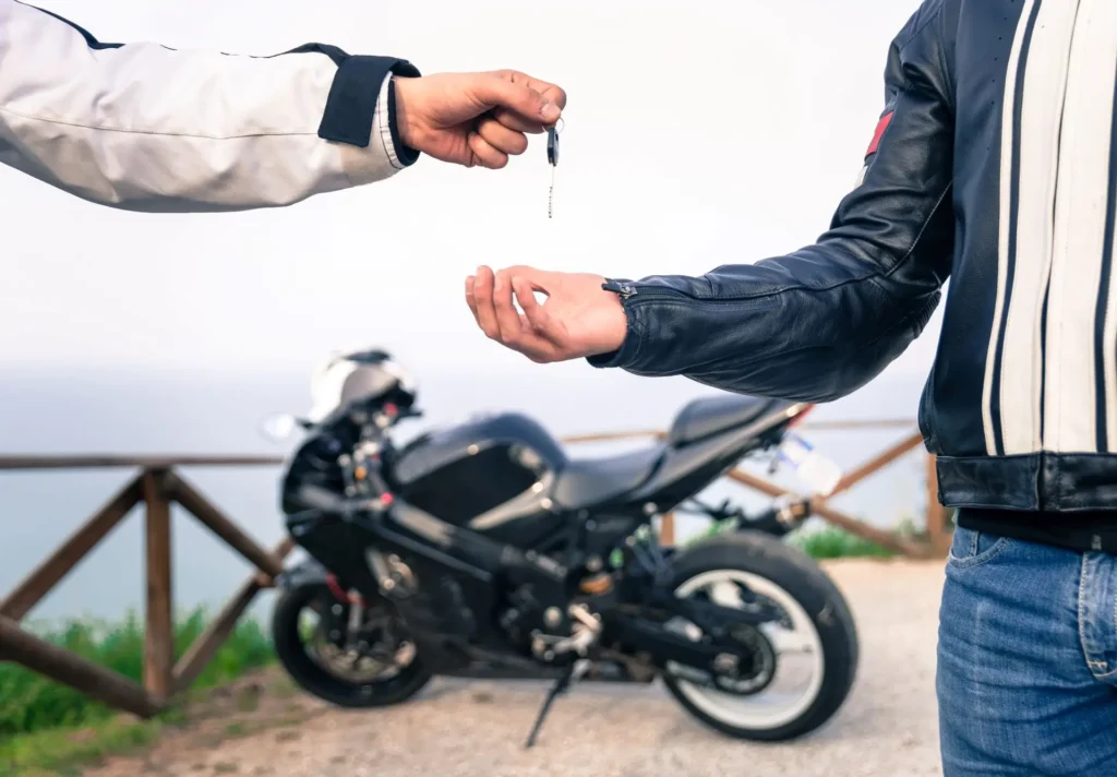 motorcykel afhentning